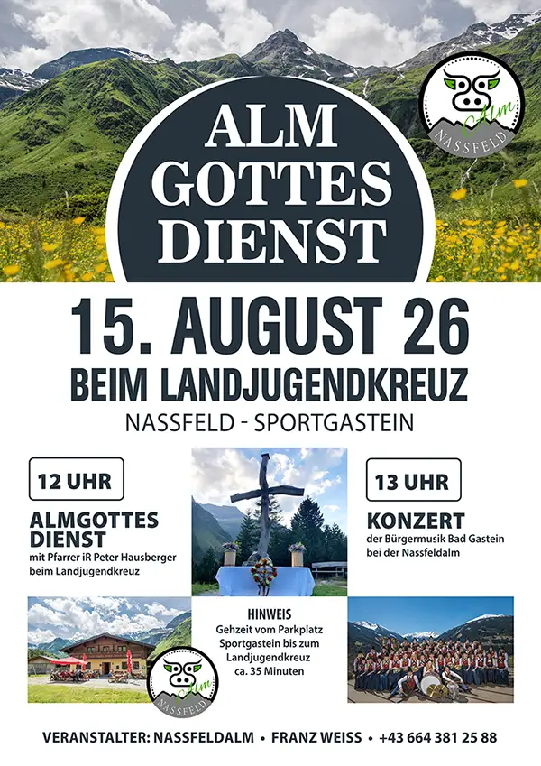 Almgottesdienst beim Landjugendkreuz Nassfeld - Sportgastein